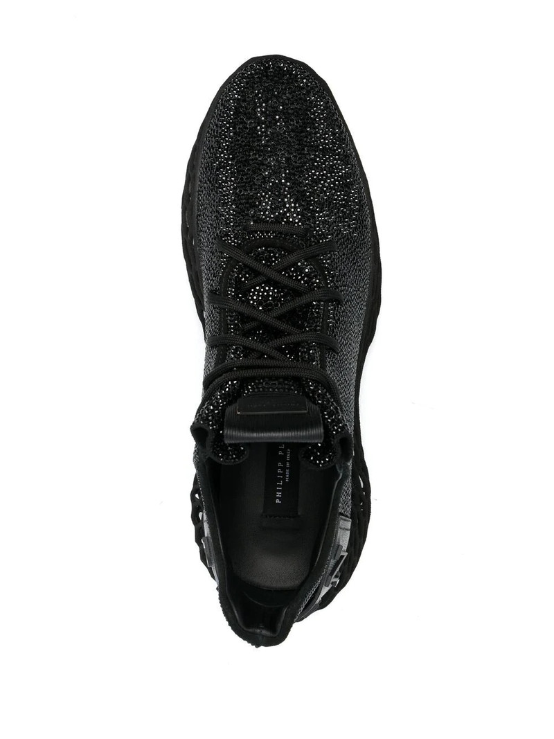 Caviar crystal Skeleton low-top sneakers 4