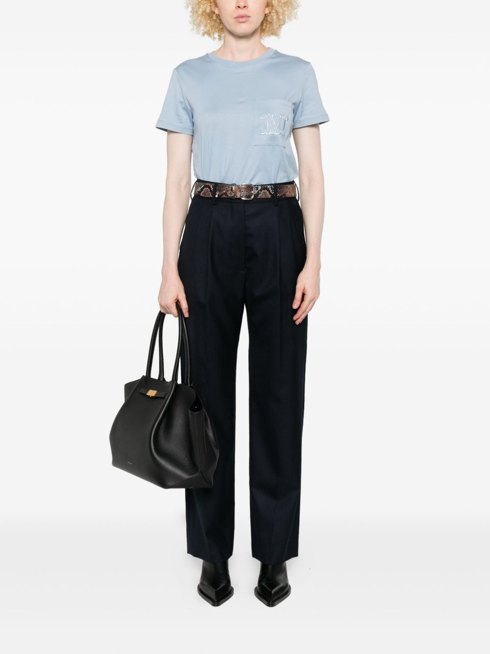 embroidered pocket T-shirt - 2