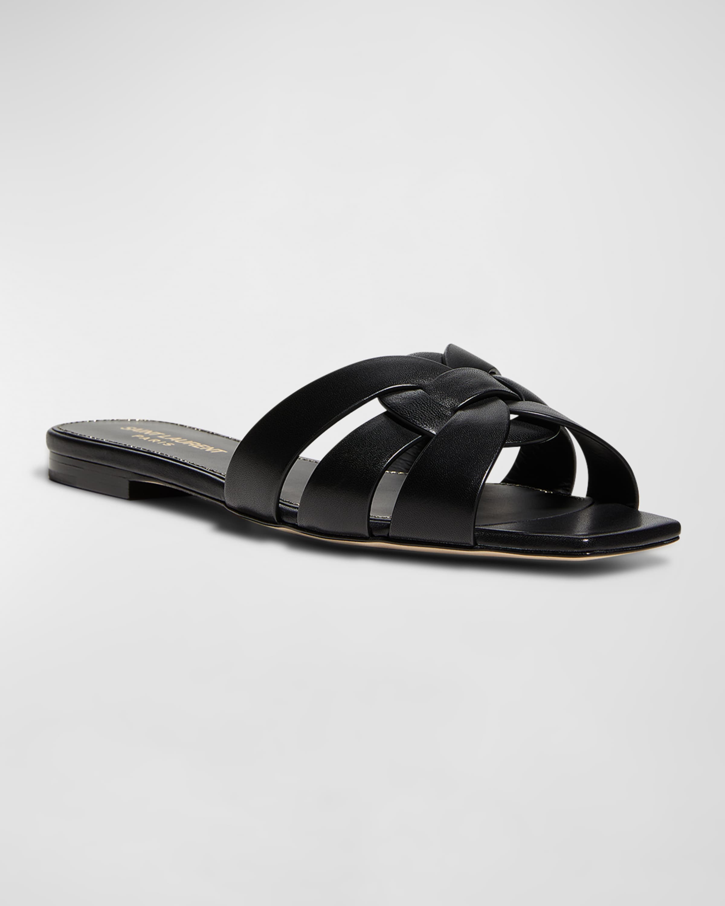 Woven Leather Sandal Slide - 2
