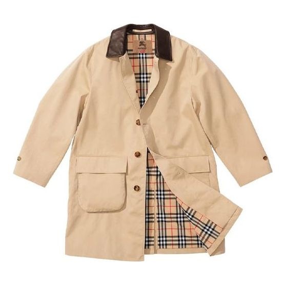 Supreme x Burberry Leather Collar Trench 'Beige Brown' SUP-SS22-158 - 3