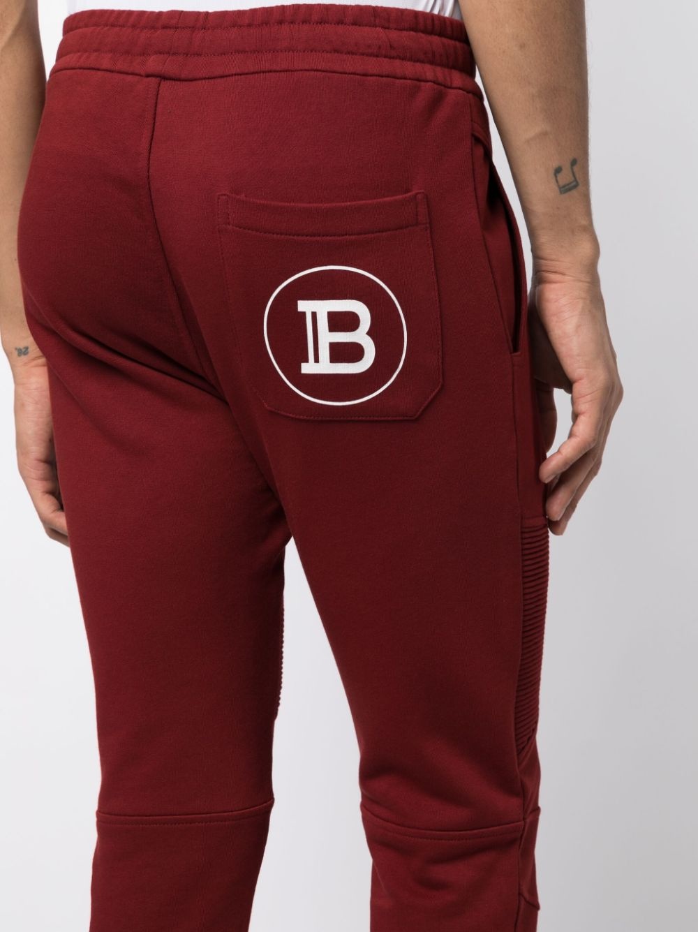 logo-print biker track pants - 5