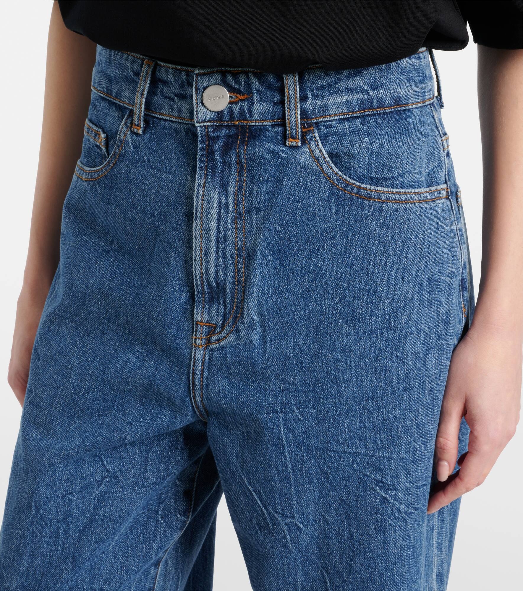 High-rise wide-leg jeans - 4