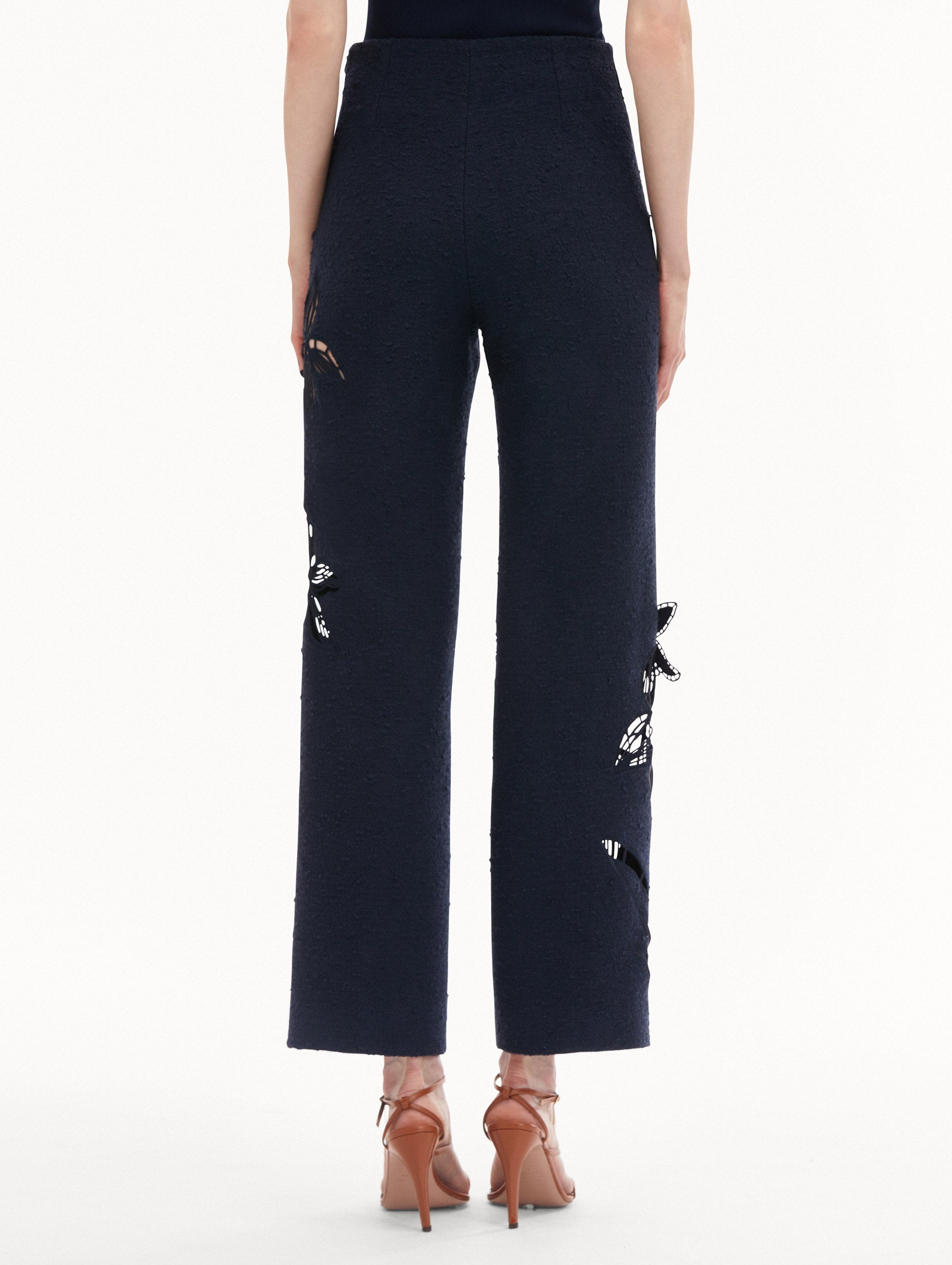 ORCHID EMBROIDERED TWEED PANT - 3