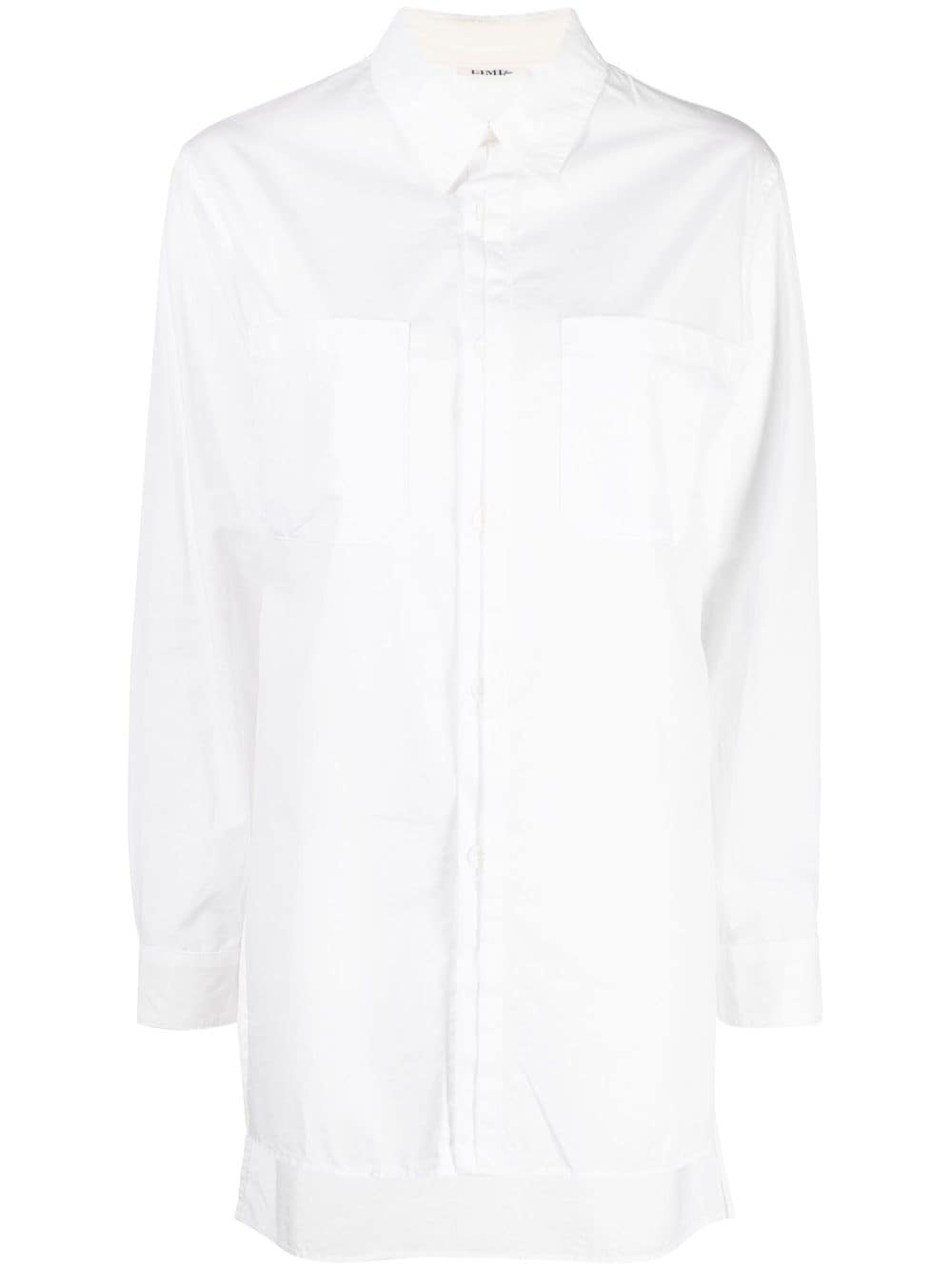 semi-sheer long-sleeve shirt - 1