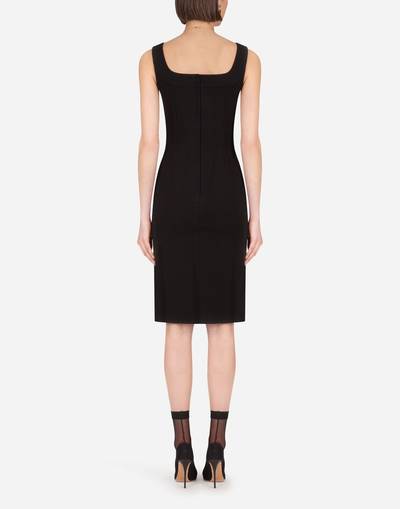 Dolce & Gabbana Sleeveless jersey calf-length dress outlook