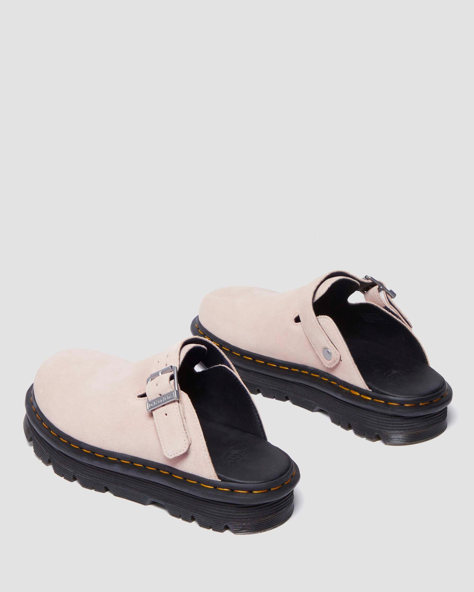 Zebzag Suede Slingback Platform Mules - 11