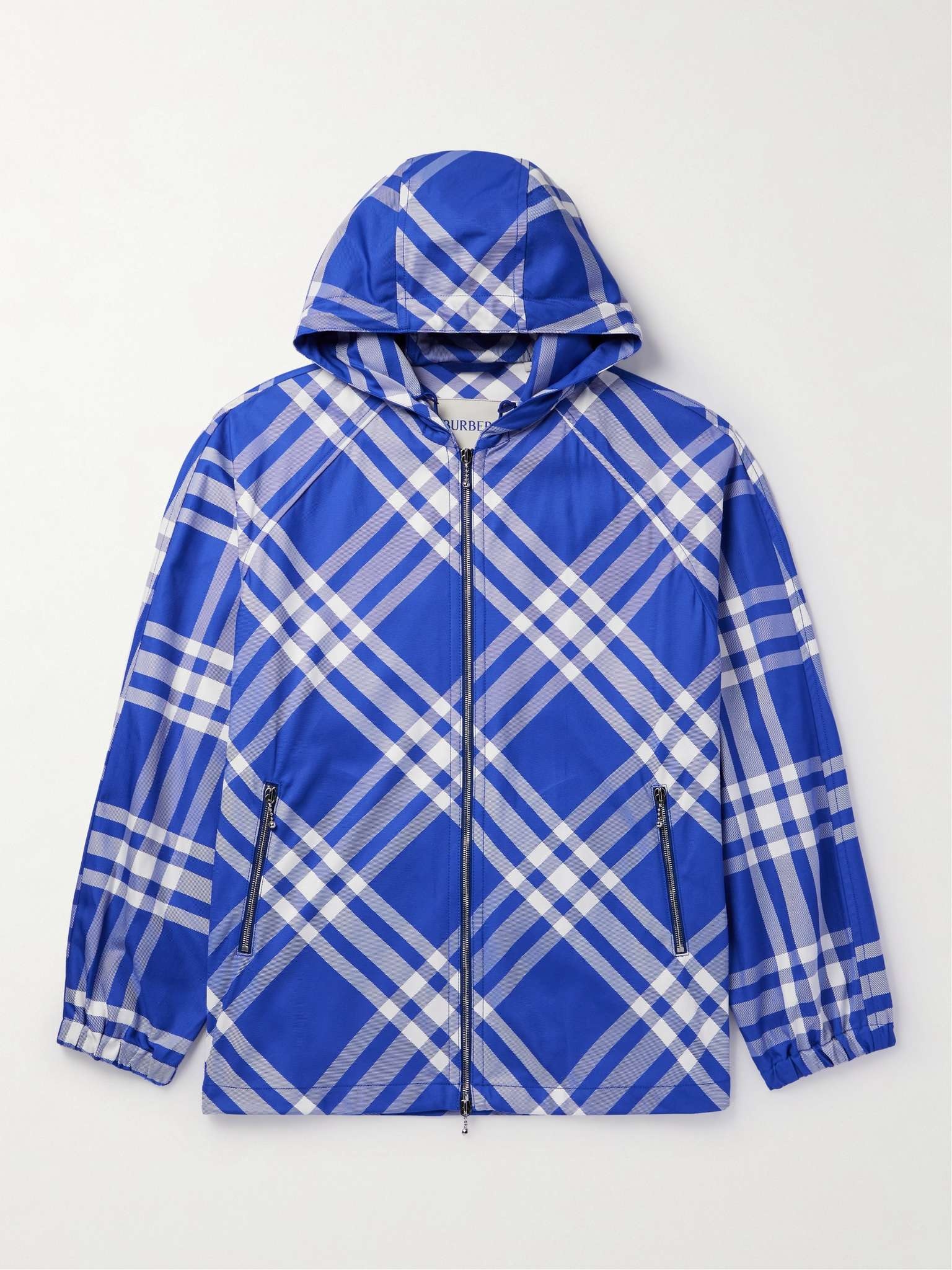 Checked Nylon-Twill Hooded Jacket - 1