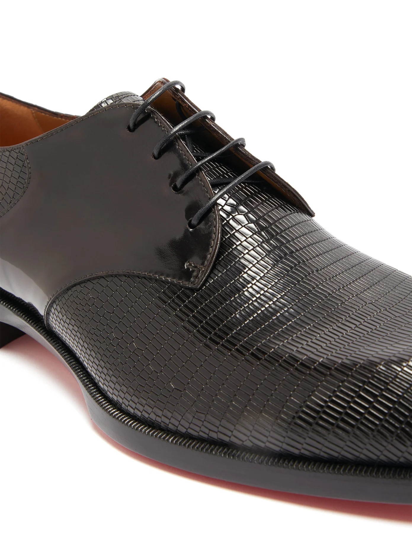 À Mon Homme embossed-leather derby shoes - 6