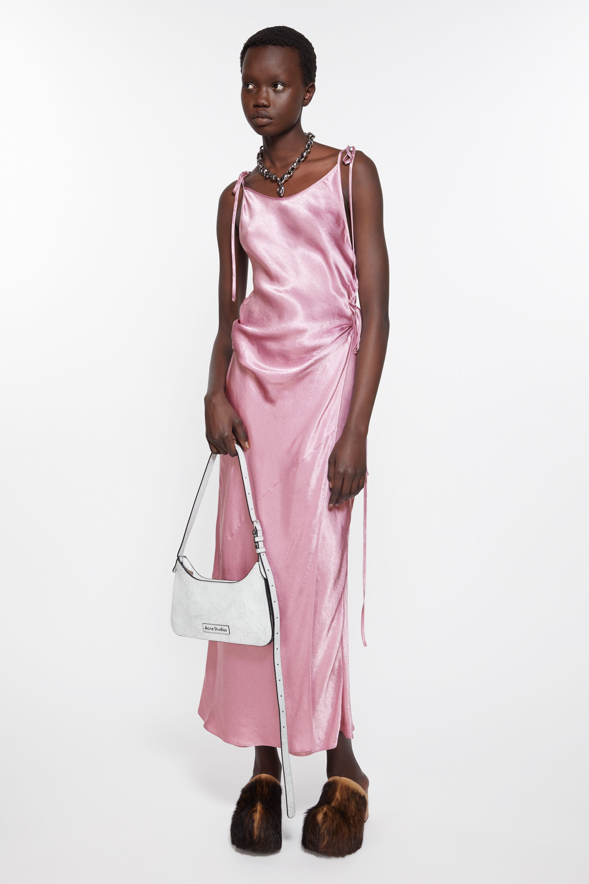 Satin dress - Lilac purple - 4