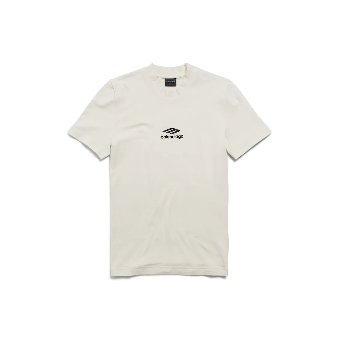 Women's 3b Sports Icon Fitted Crewneck T-shirt in Chalky White - 1