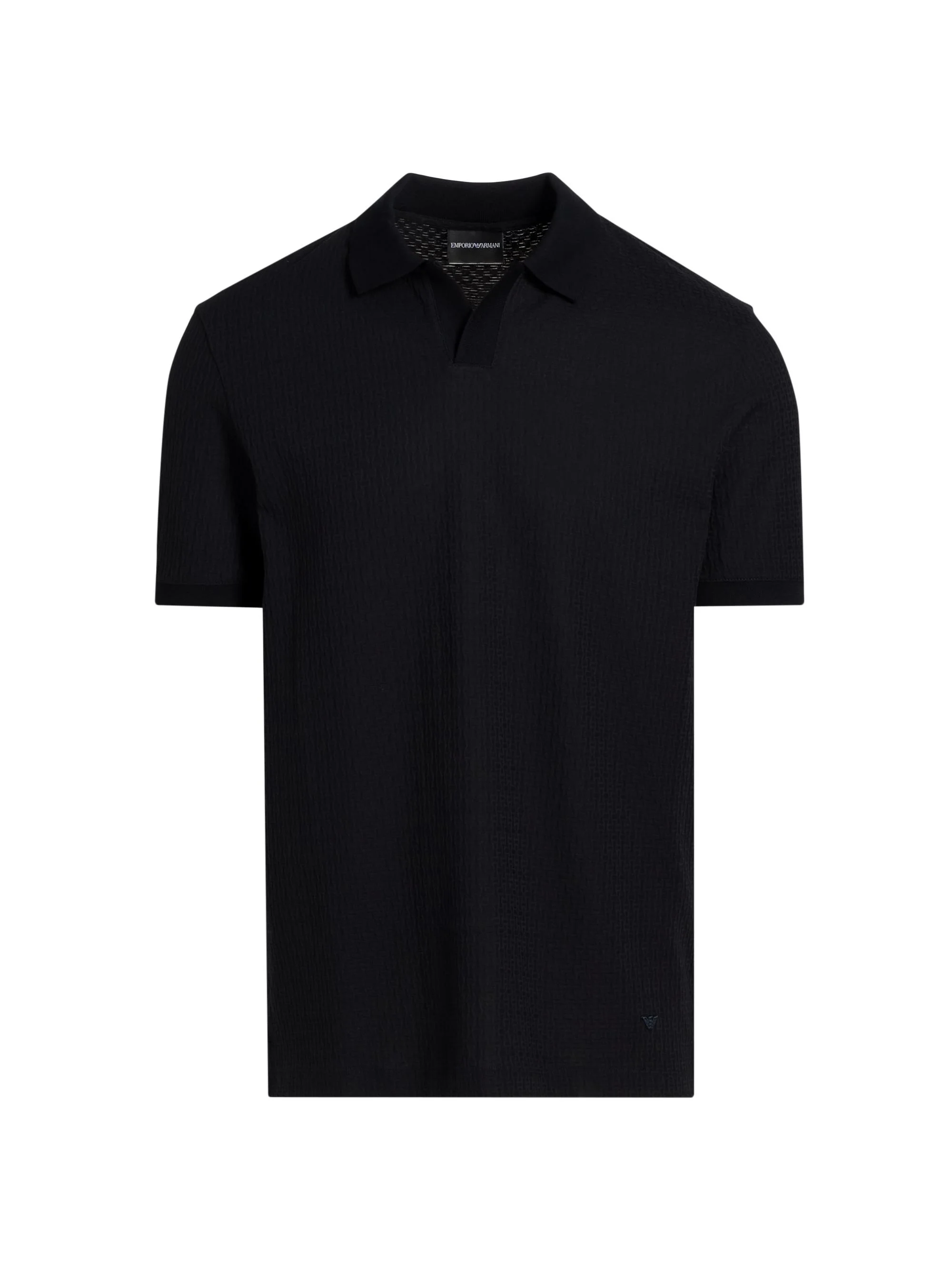 Men's Chain Stitch Cotton Polo Shirt - Fancy Blue - 1
