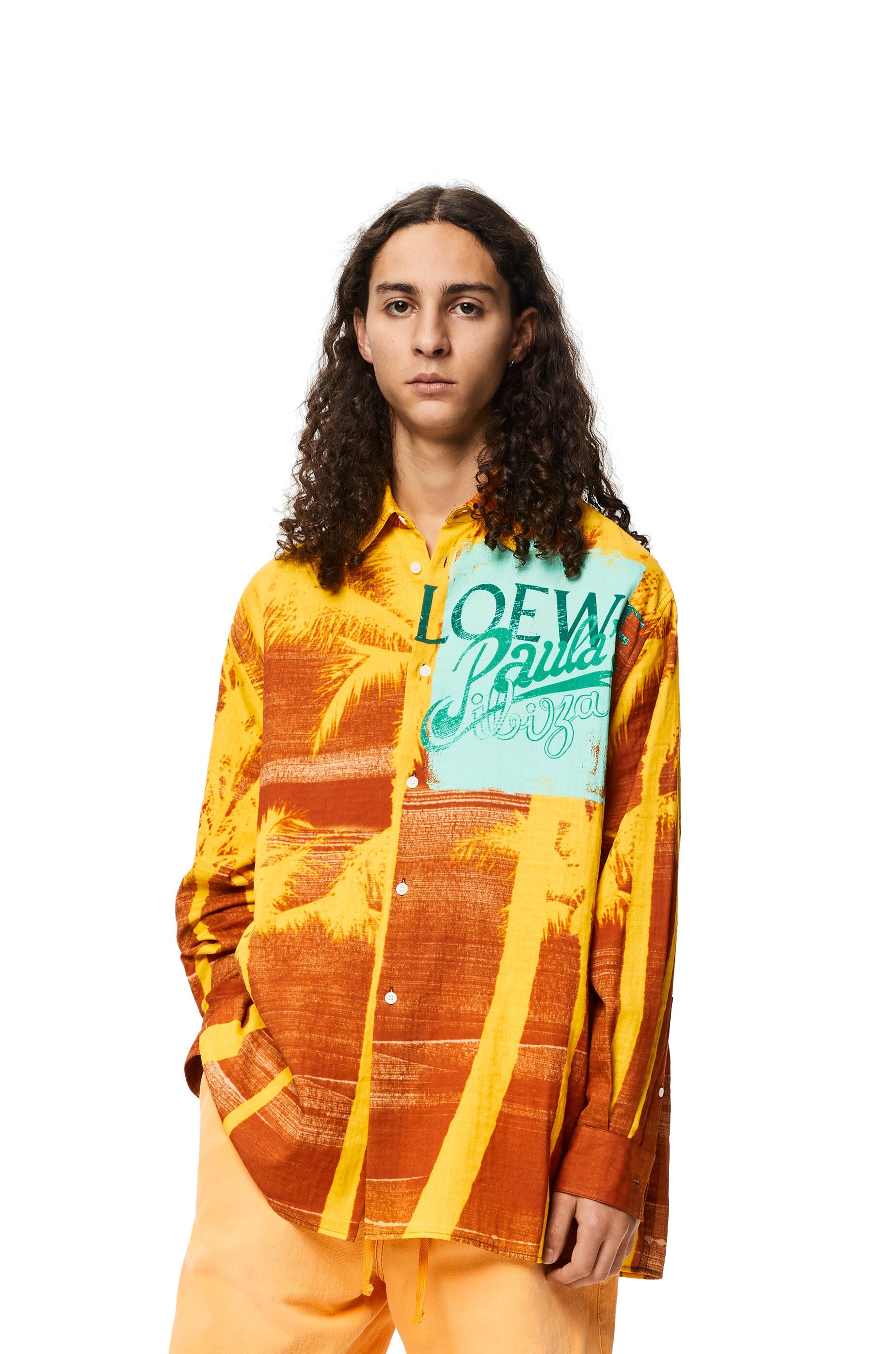 Palm print shirt in cotton - 3