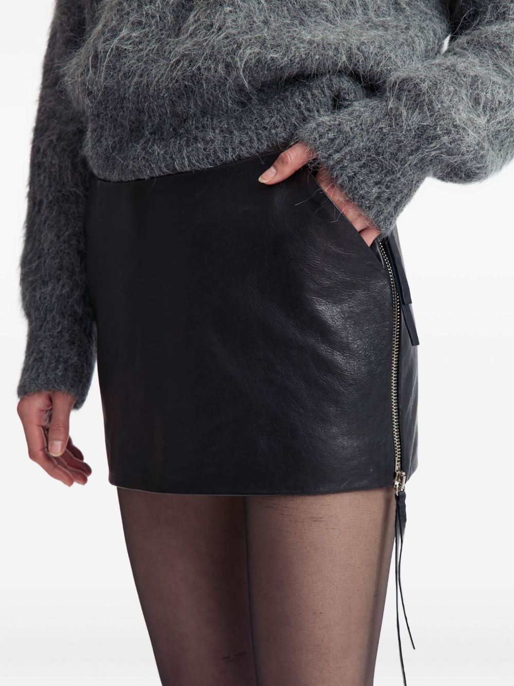 Adu zip-detail mini skirt - 5