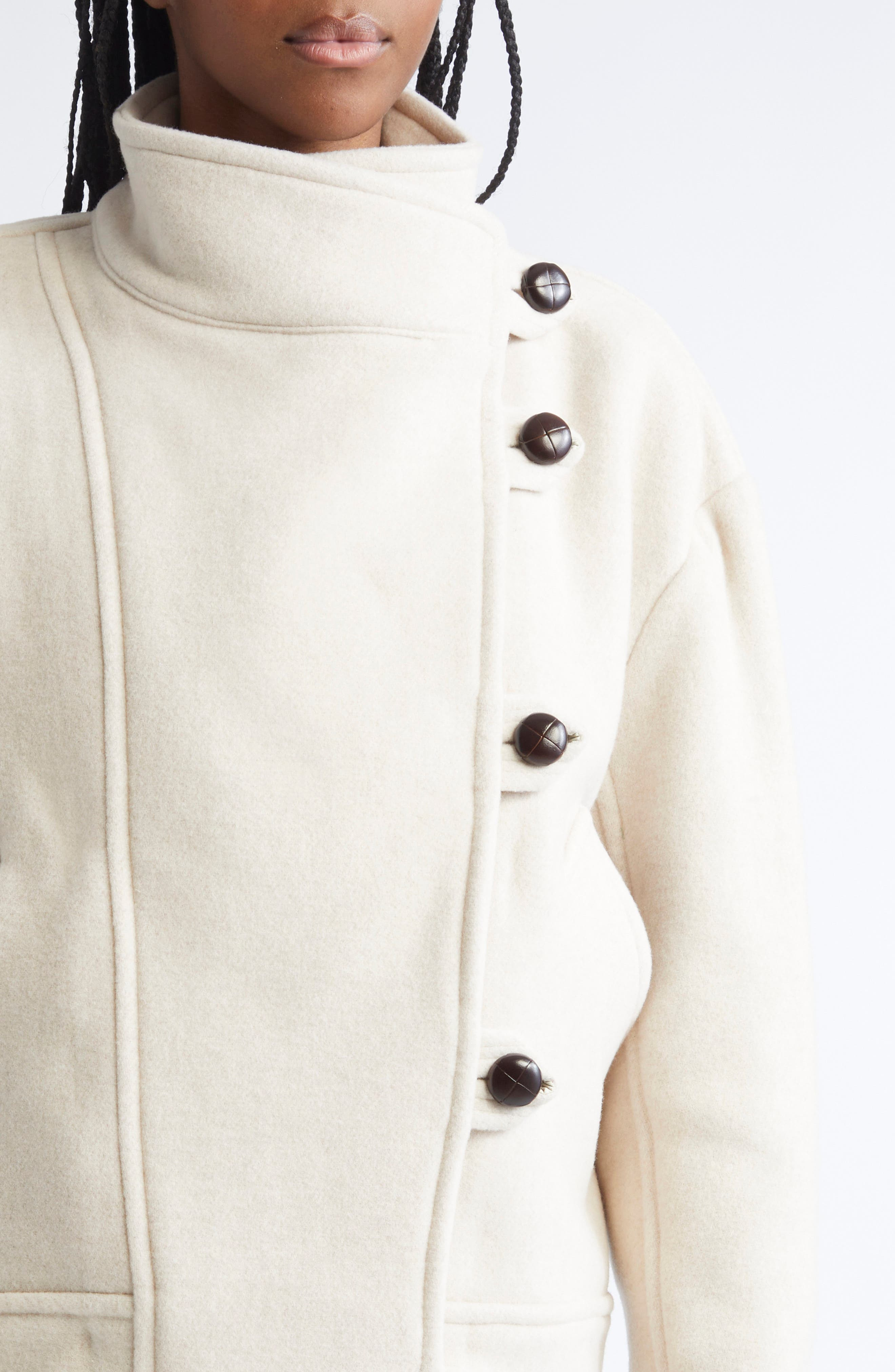 Isabel Marant Hanis Wool Blend Jacket in Ecru at Nordstrom - 5