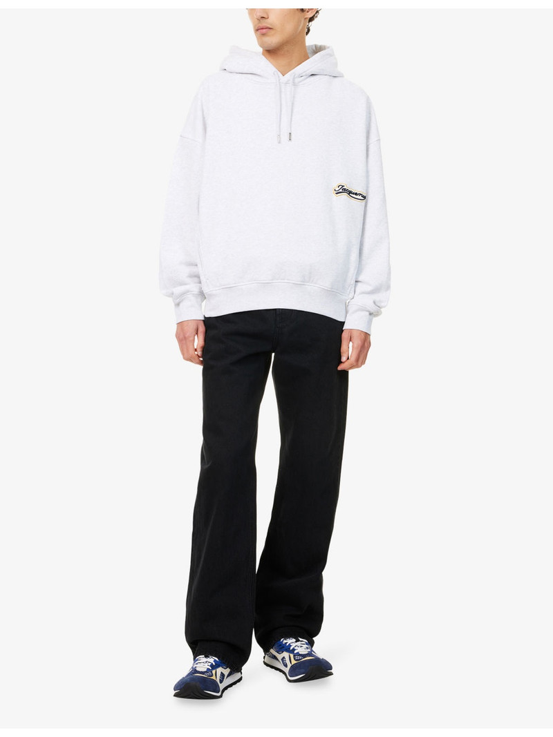 JACQUEMUS Le Hoodie Embroidered-Logo Cotton Hoody outlook