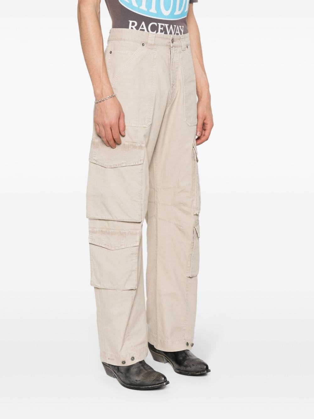 cotton cargo pants - 3