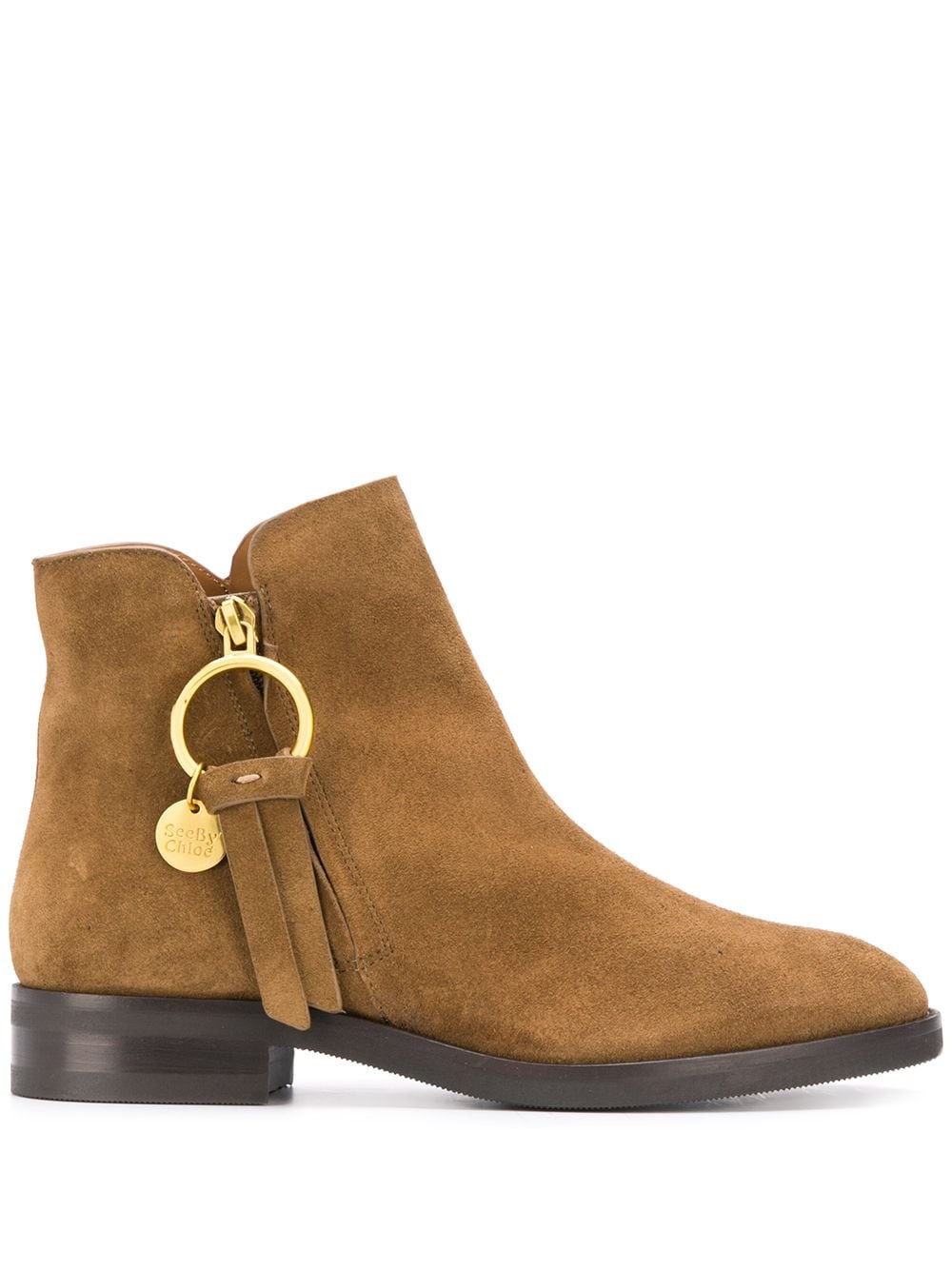 Louise logo charm ankle boots - 1