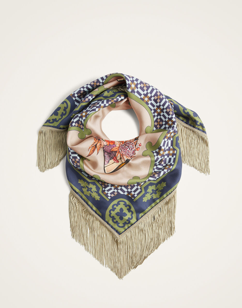 Reversible Fringe Carré Scarf - 9