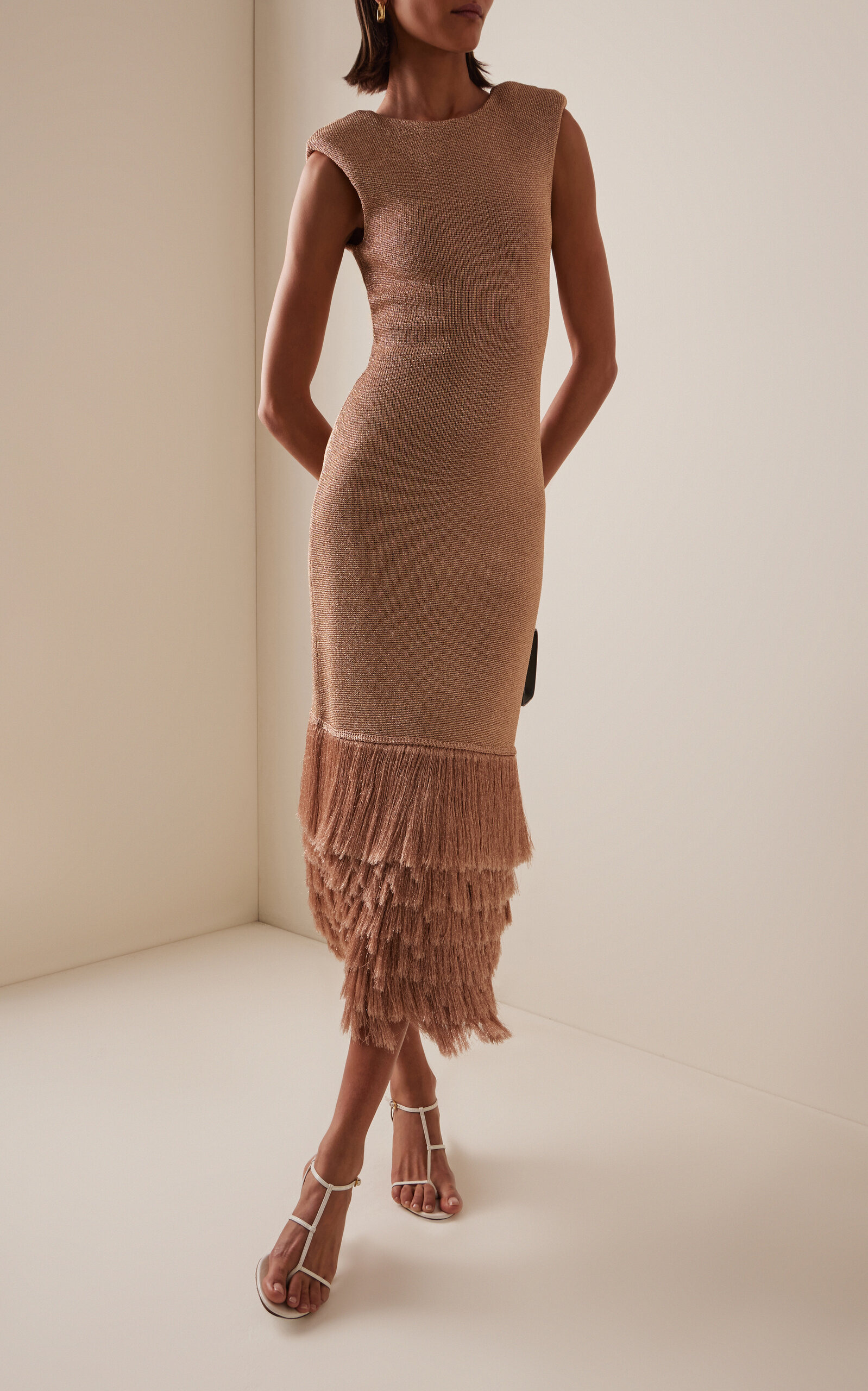 Breeze Metallic-Knit Midi Dress gold - 2