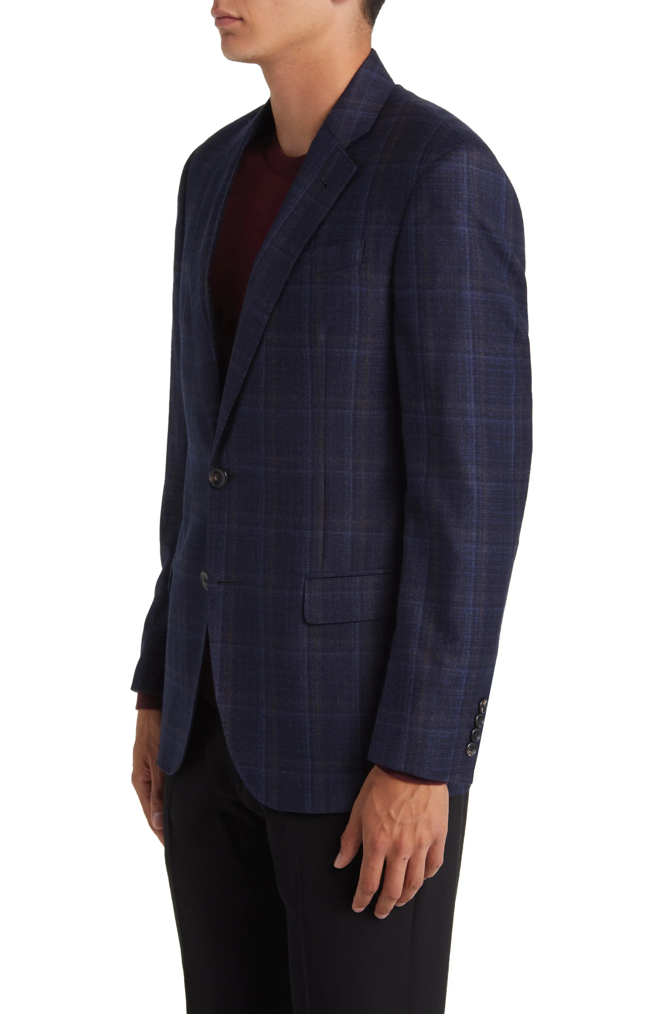 Plaid Virgin Wool Blazer - 3