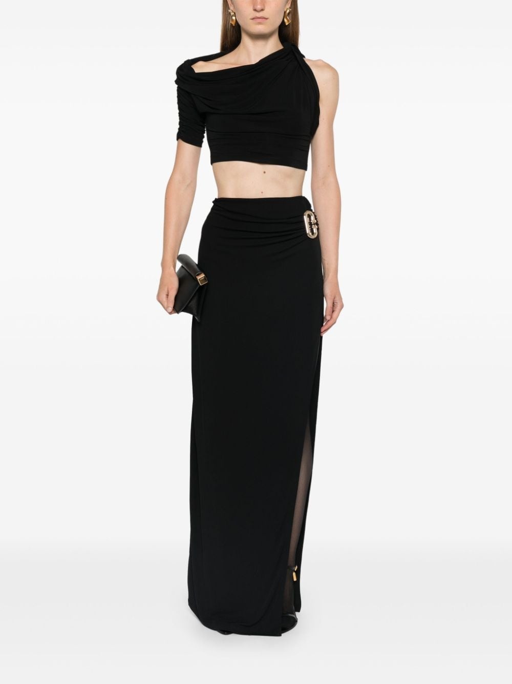 draped maxi skirt - 2