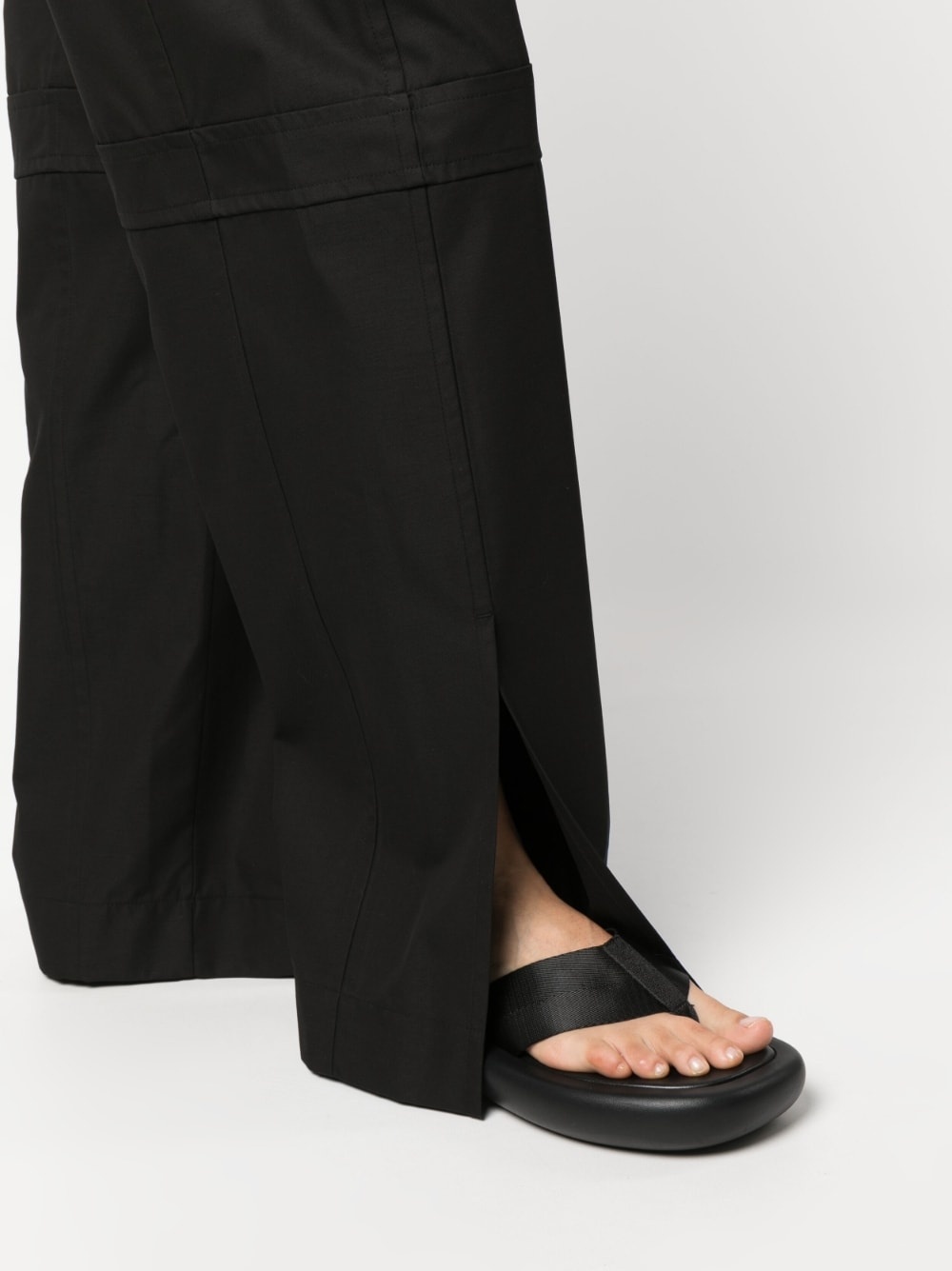 panelled straight-leg cut trousers - 5