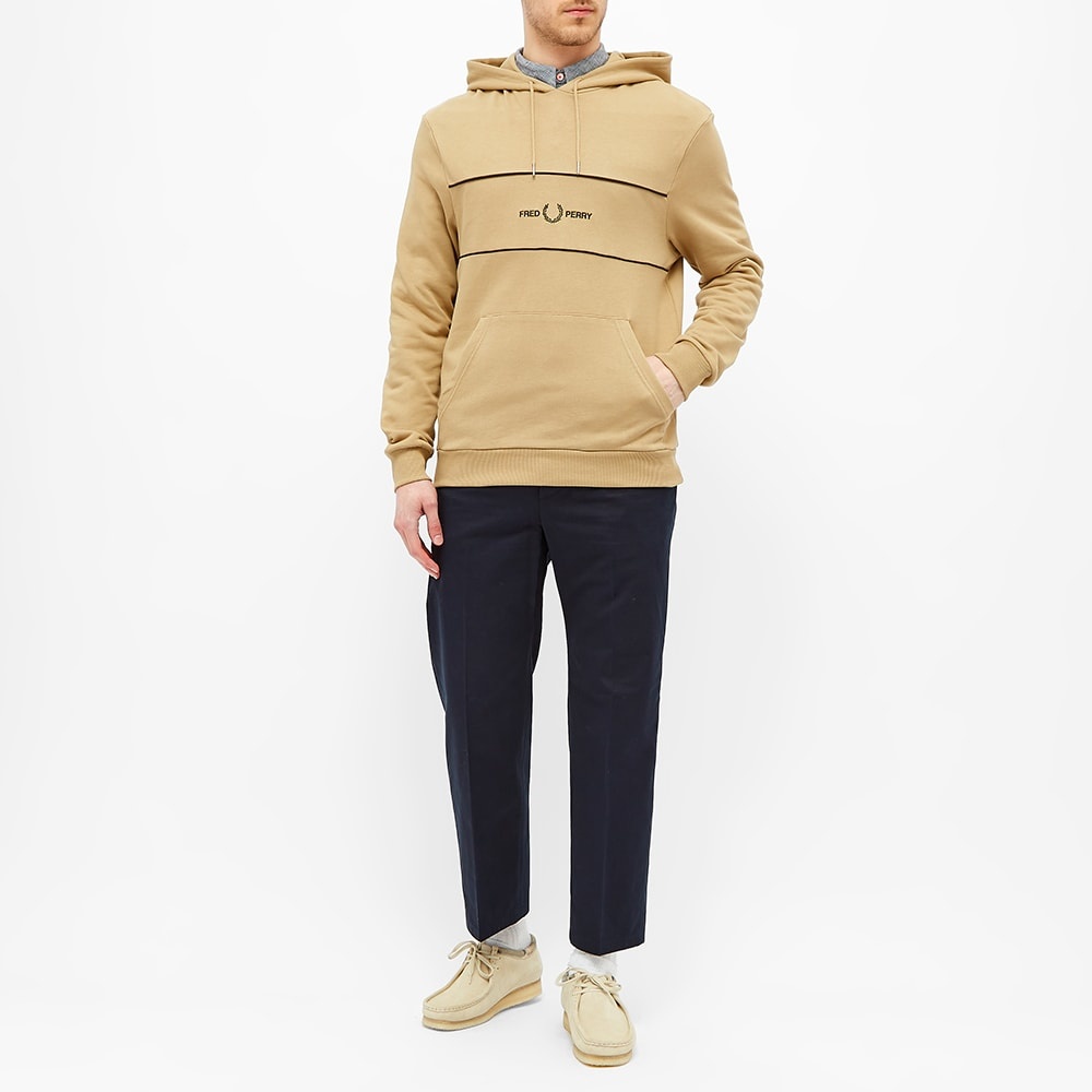 Fred Perry Authentic Embroidered Panel Popover Hoody - 6