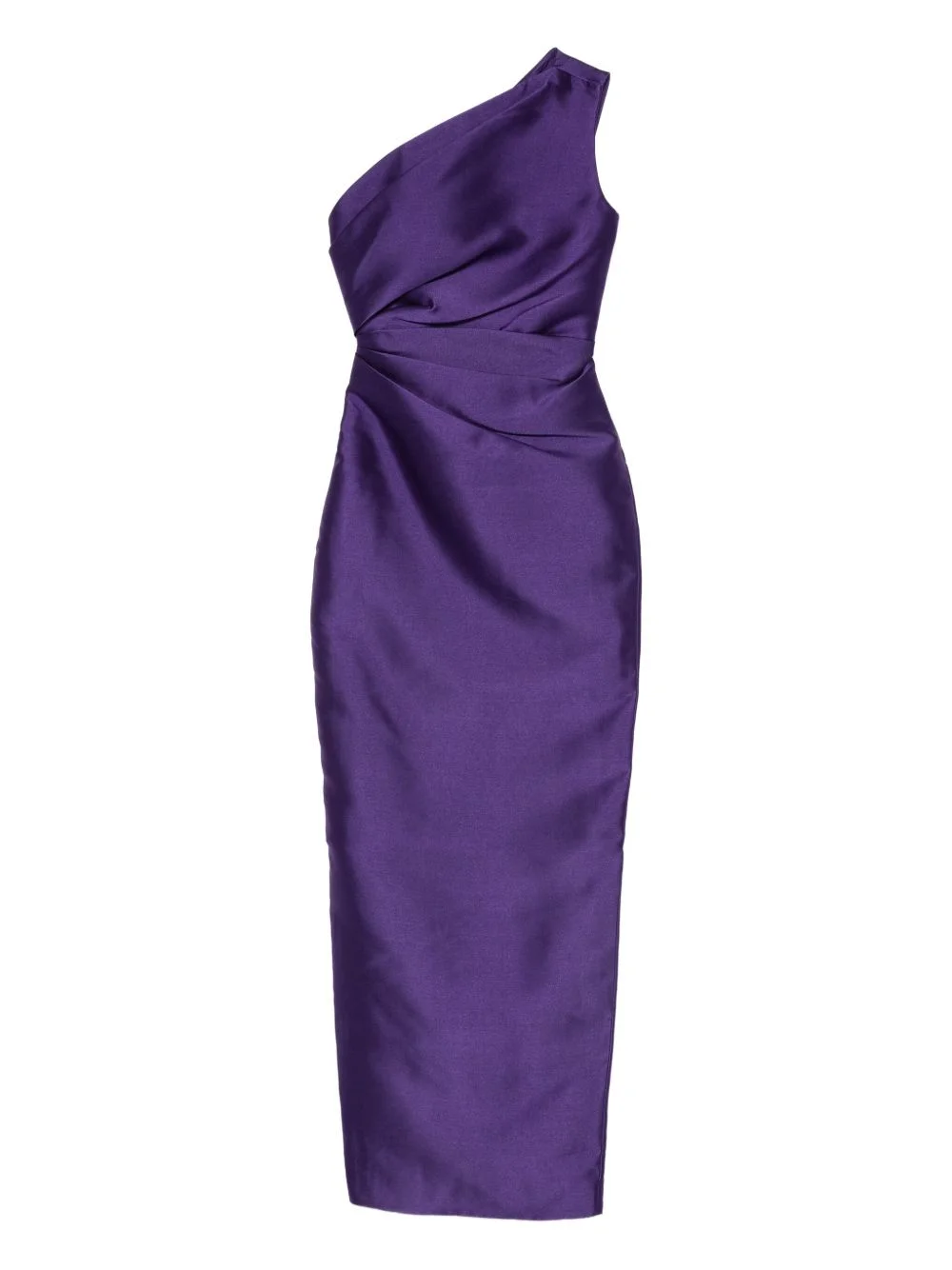 one-shoulder draped-bodice dress - 1