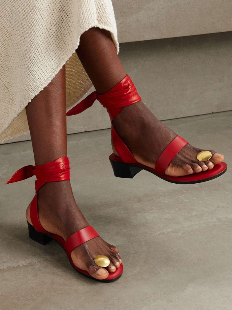 The Row Band embellished leather sandals outlook