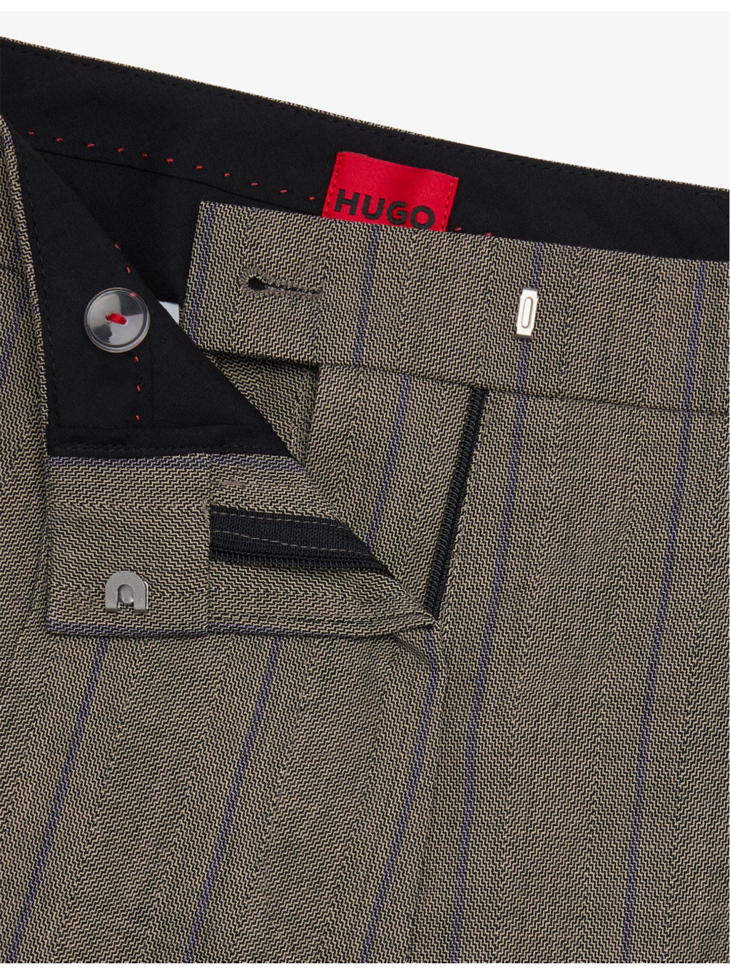 Wide-leg high-rise checked stretch wool-blend trousers - 6