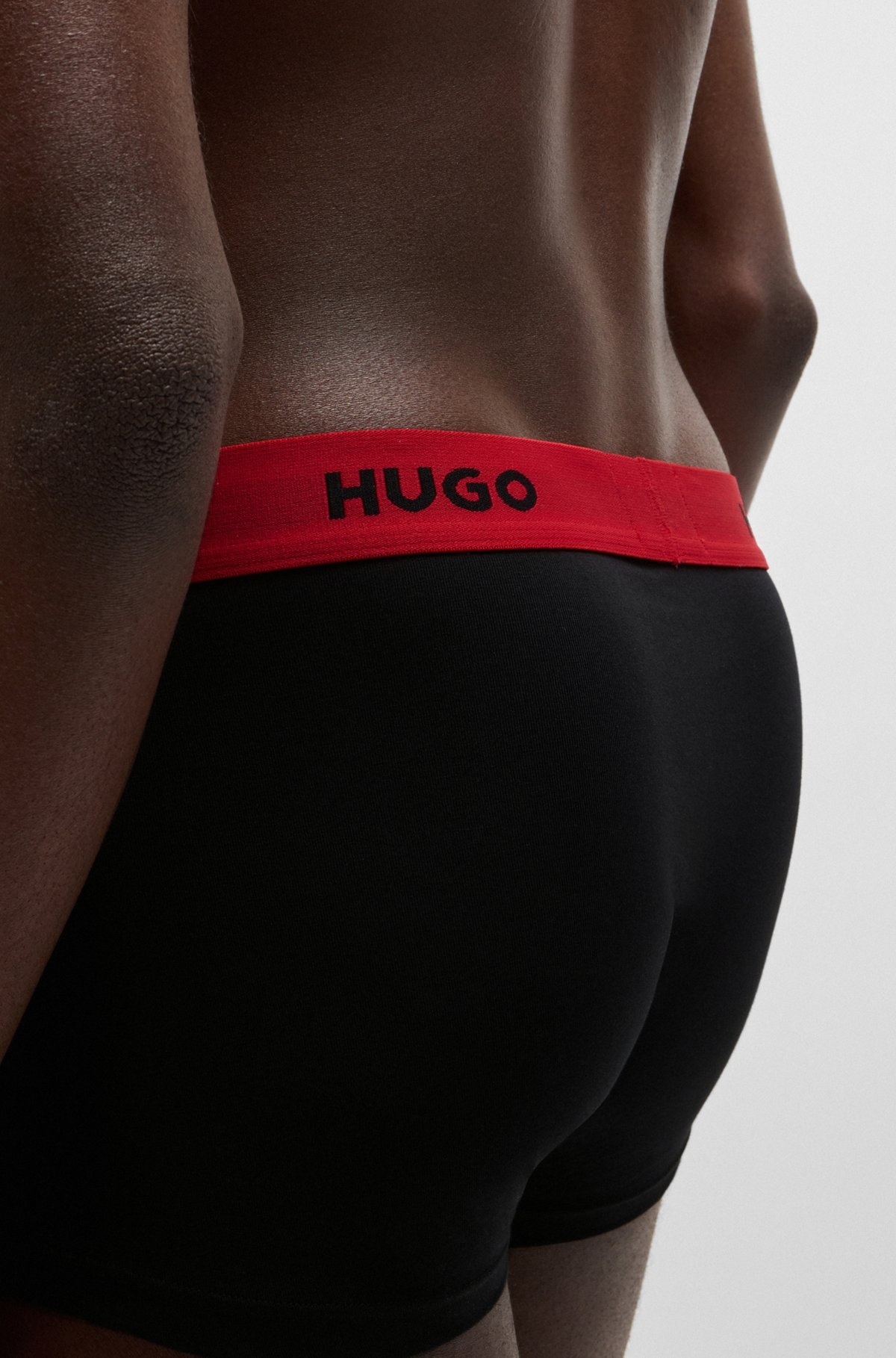 THREE-PACK OF STRETCH-COTTON TRUNKS WITH LOGO WAISTBANDS - 5