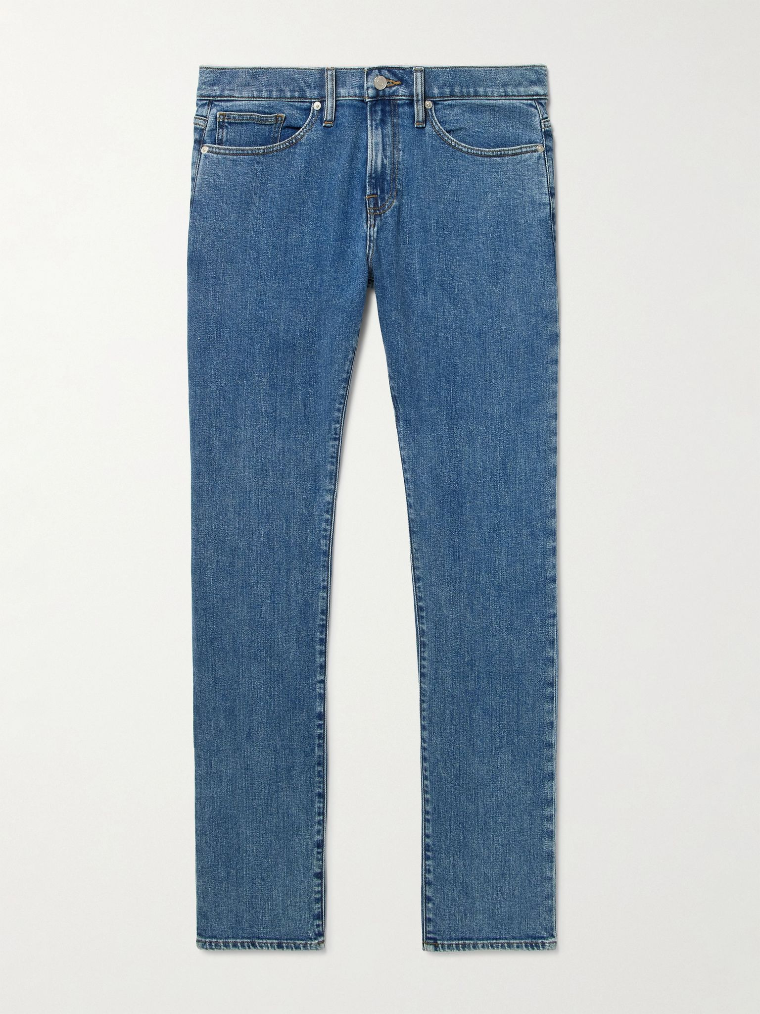L'Homme Slim-Fit Straight-Leg Jeans Blue - 1