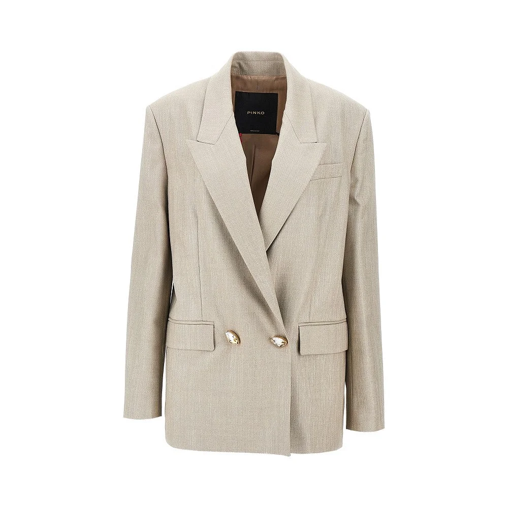 LUREX WOOL-BLEND DOUBLE-BREASTED JACKET - 1