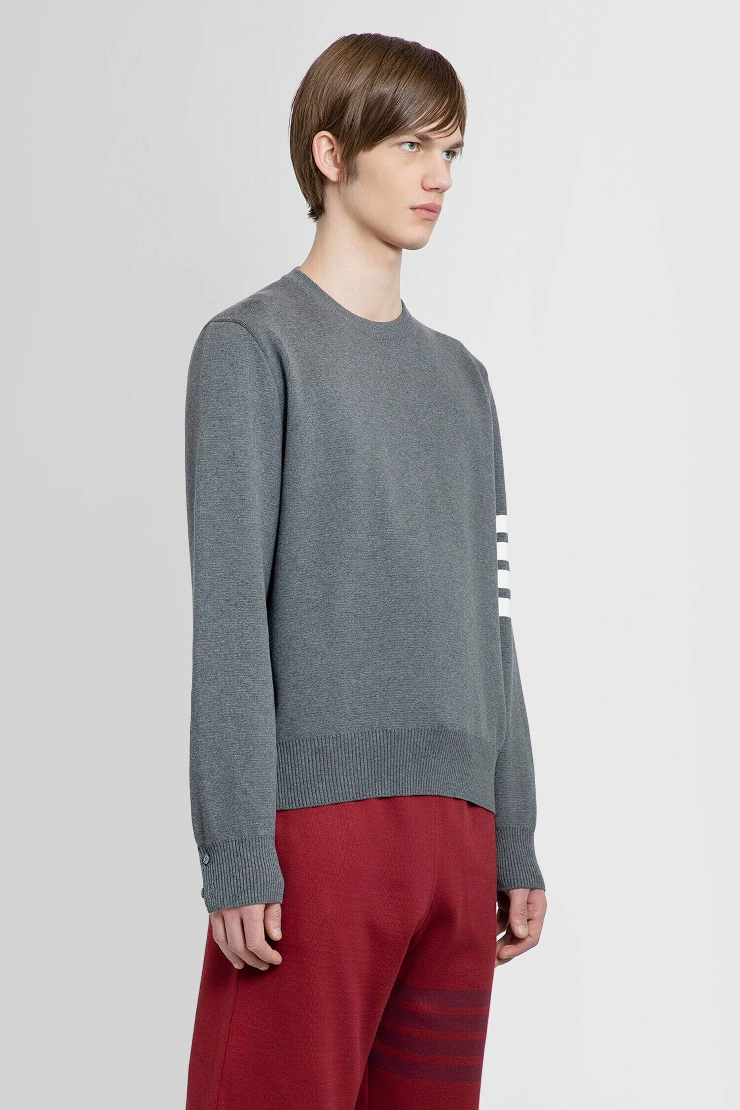 THOM BROWNE MAN GREY KNITWEAR - 2