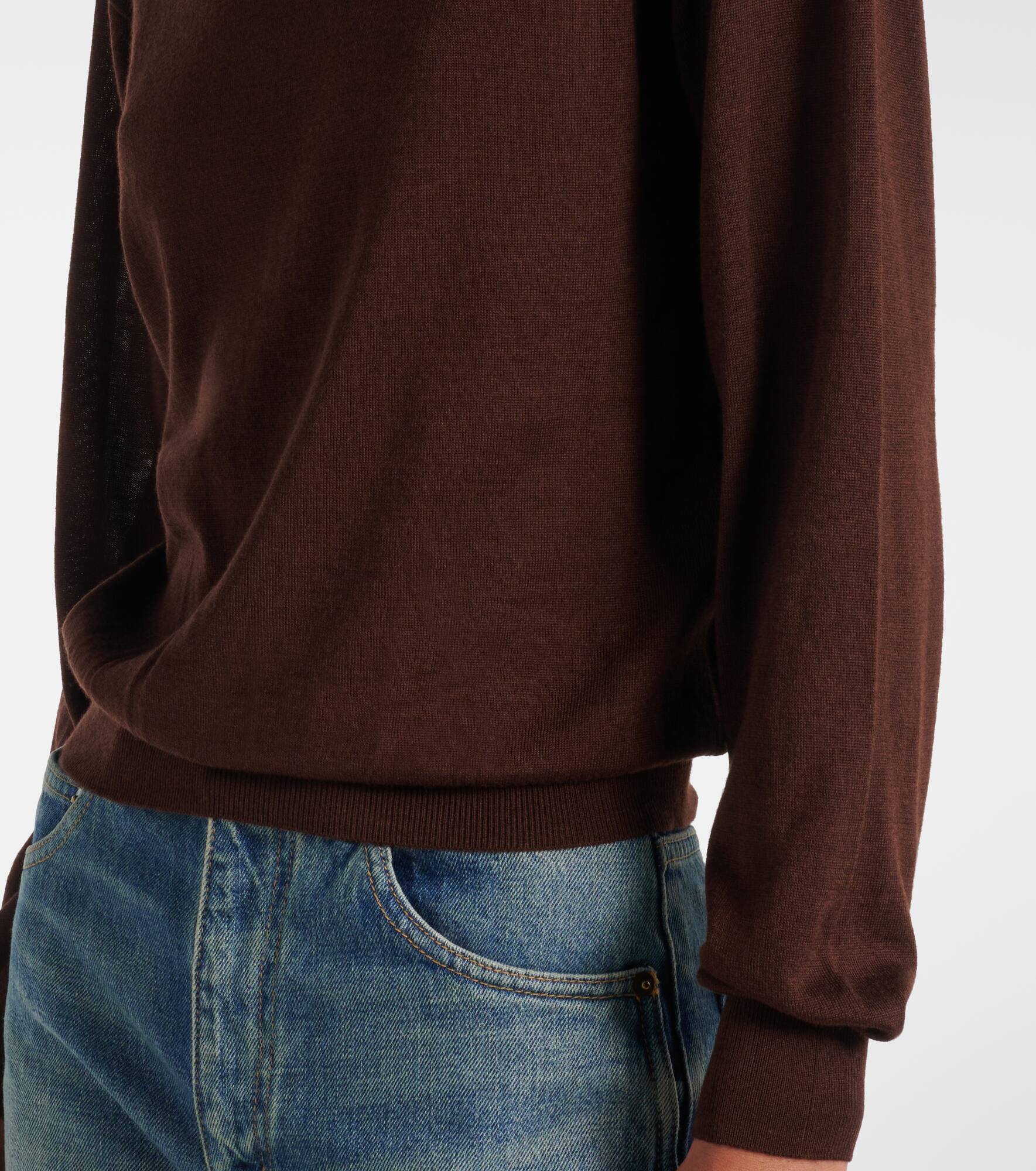 Cashmere, wool, and silk sweater - 5