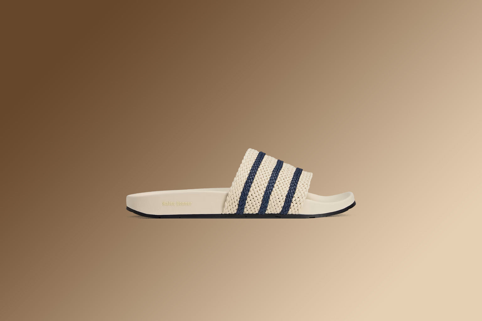 ADIDAS ORIGINALS X WALES BONNER ADILETTE - WONDER WHITE/NIGHT INDIGO - 5