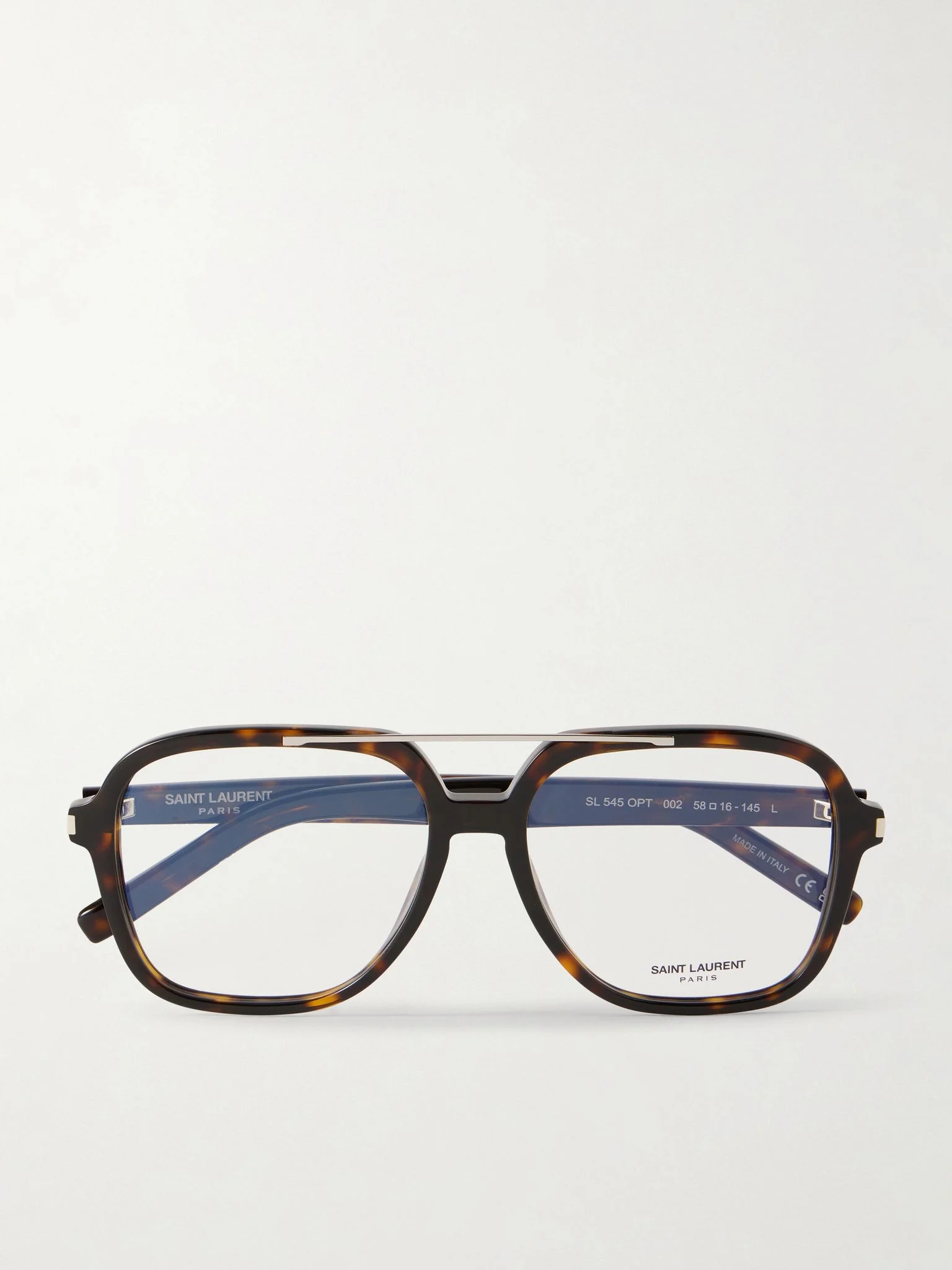 SL 545 square-frame acetate glasses Tortoiseshell - 1