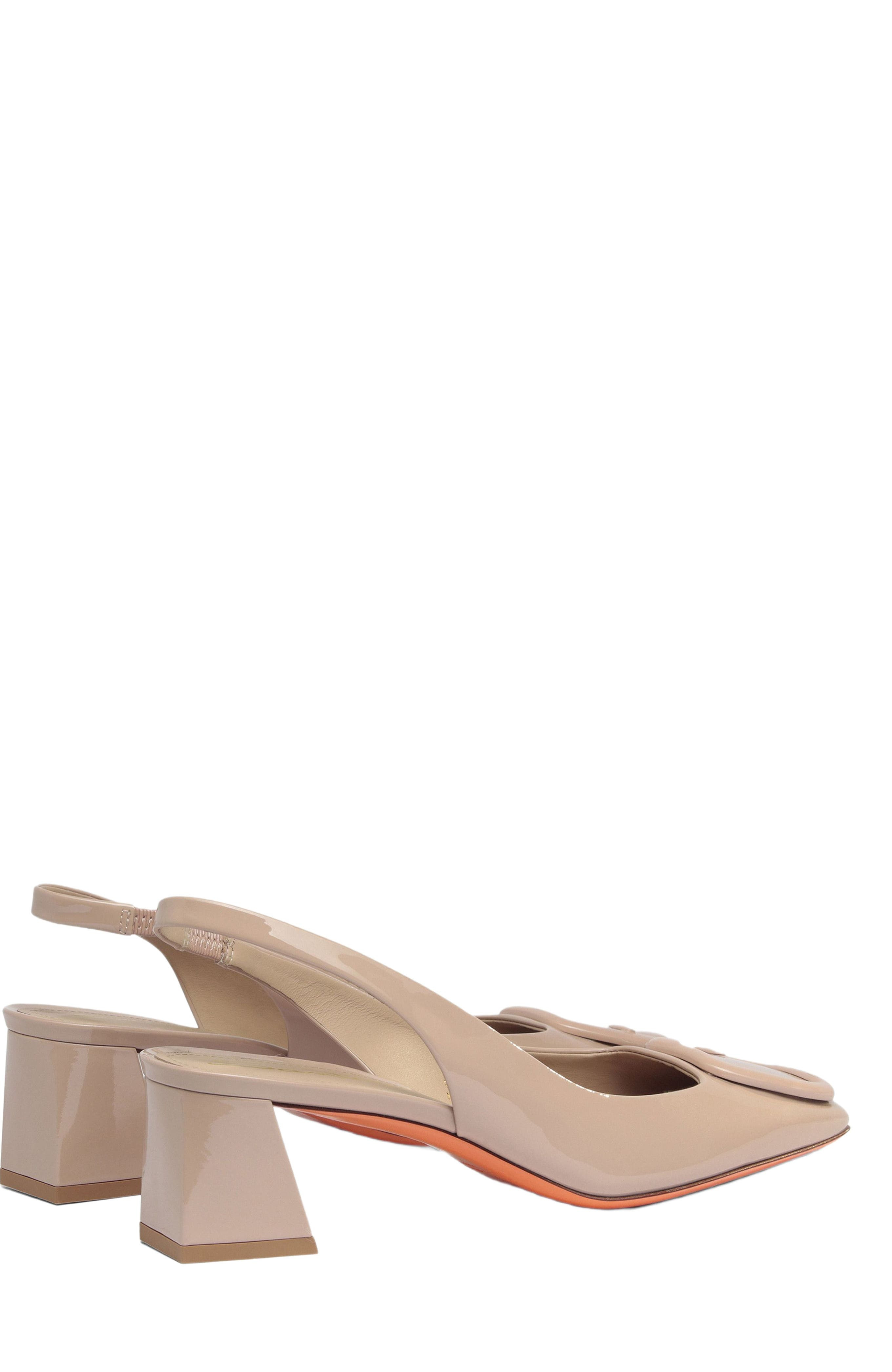 Santoni Women's Lemon Patent Sling Back in Pink at Nordstrom - 4