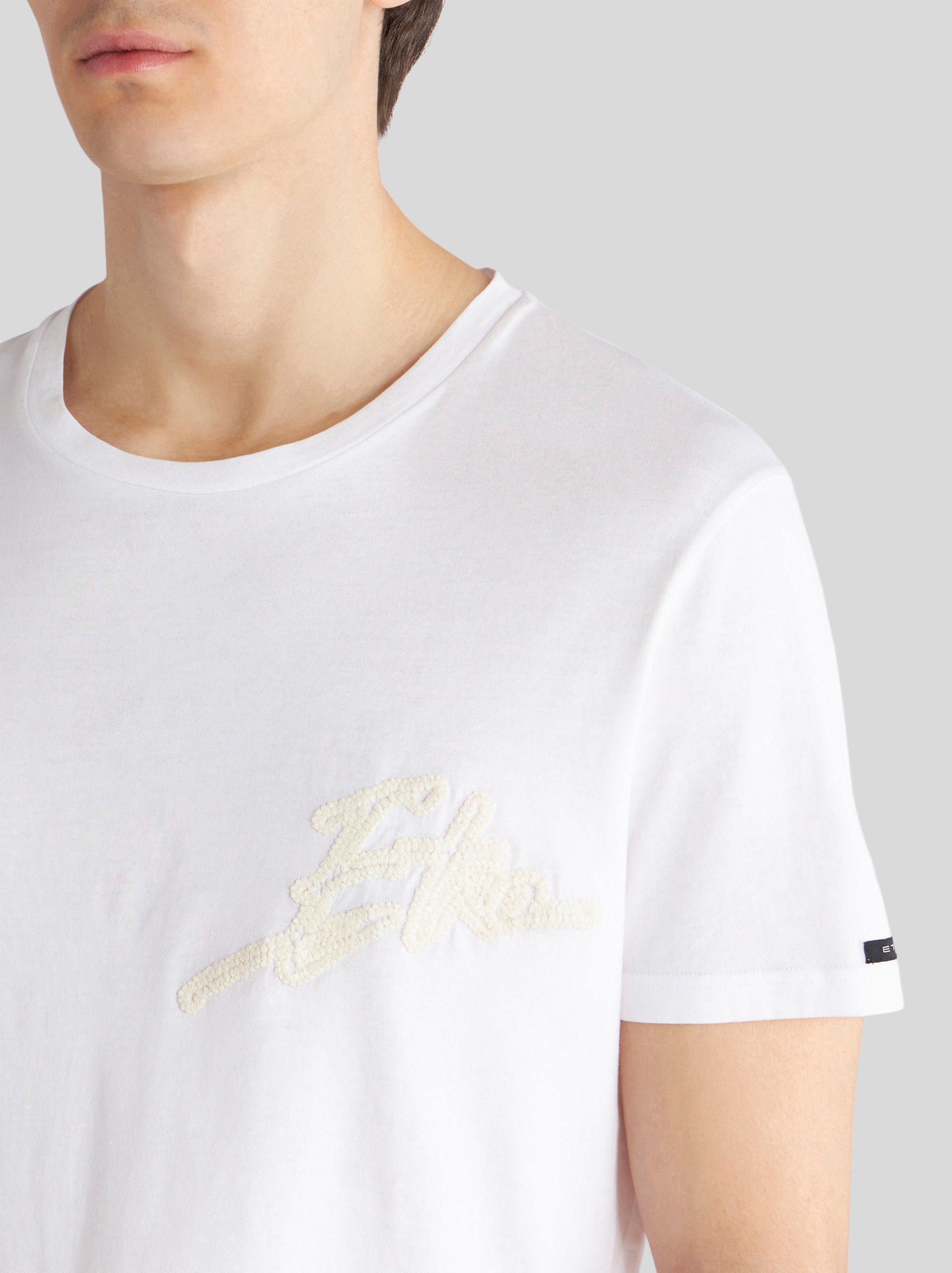 T-SHIRT WITH EMBROIDERED ETRO LOGO - 4