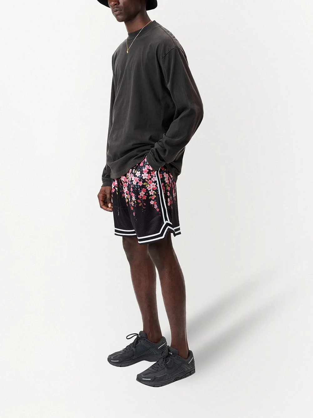 logo-print track shorts - 3