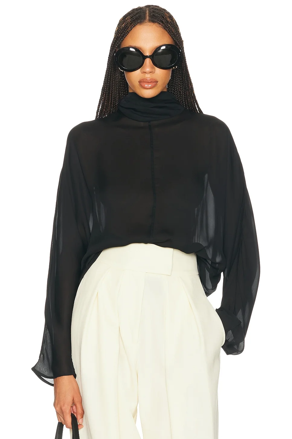Dolman Popover Top in Cupro - 1