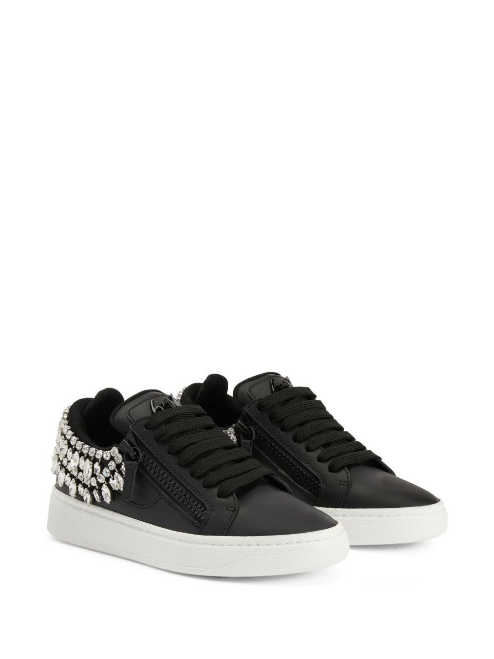 crystal-embellished low-top sneakers - 2