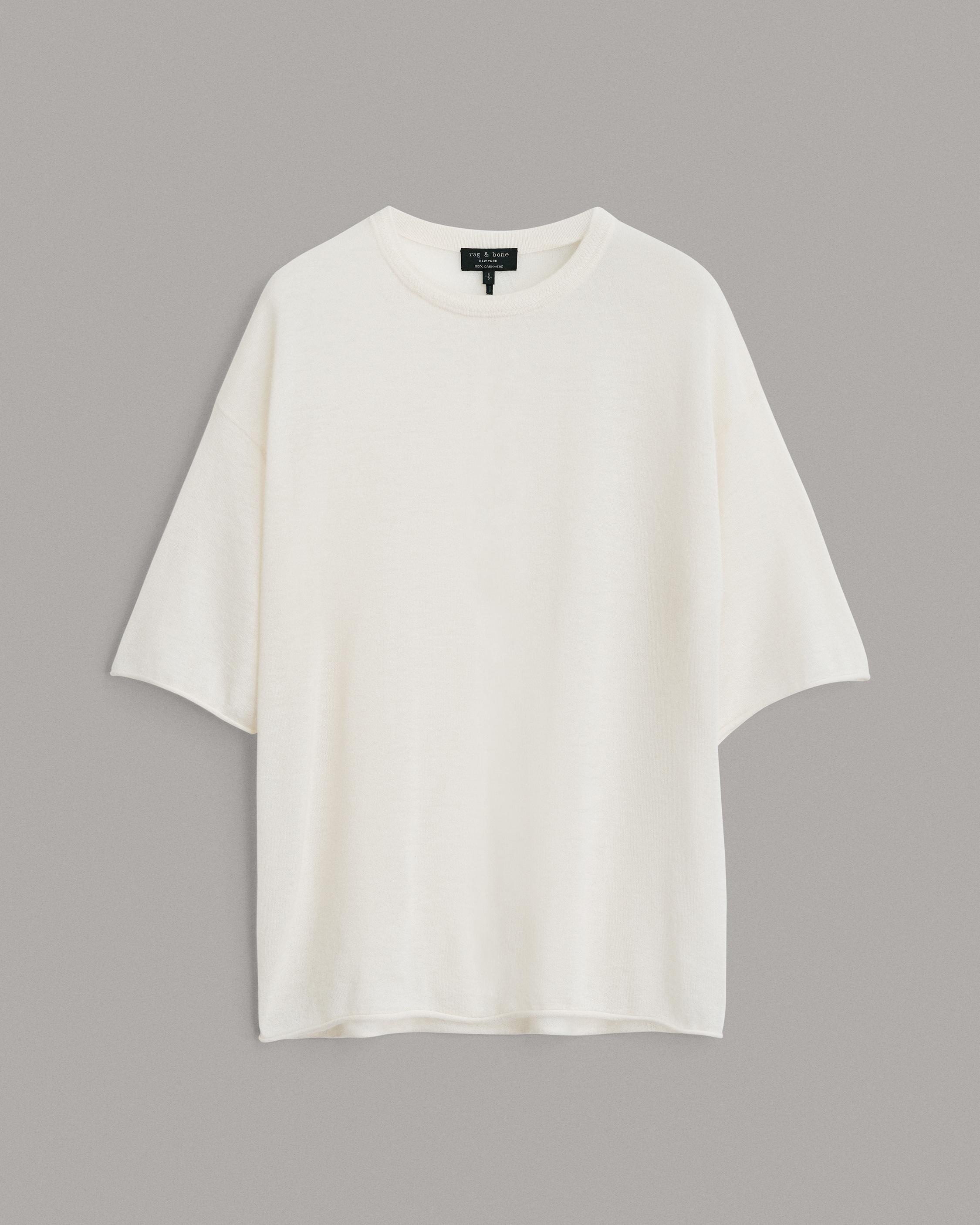 Mandee Cashmere Short Sleeve
Oversized Fit Sweater - 1