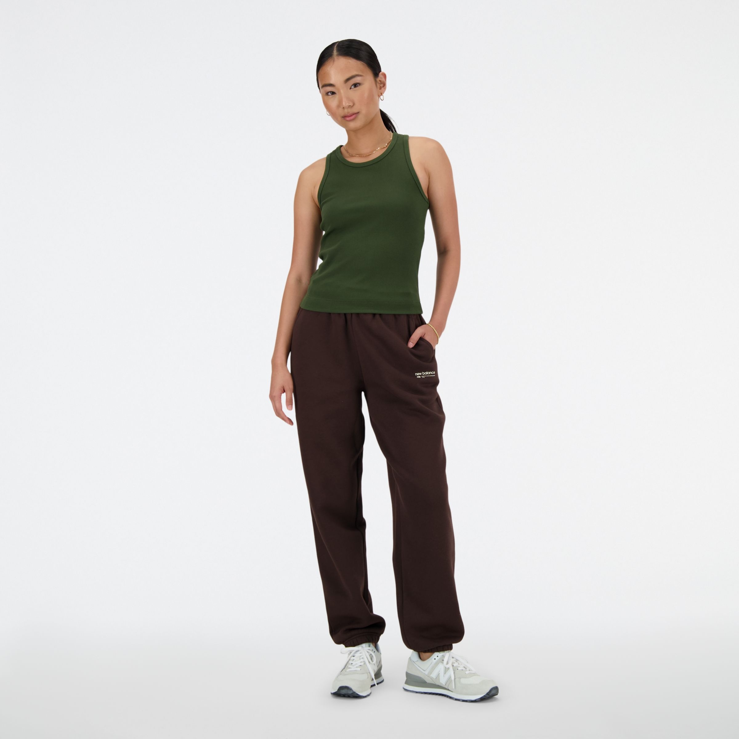 Linear Heritage Rib Knit Racer Tank - 6