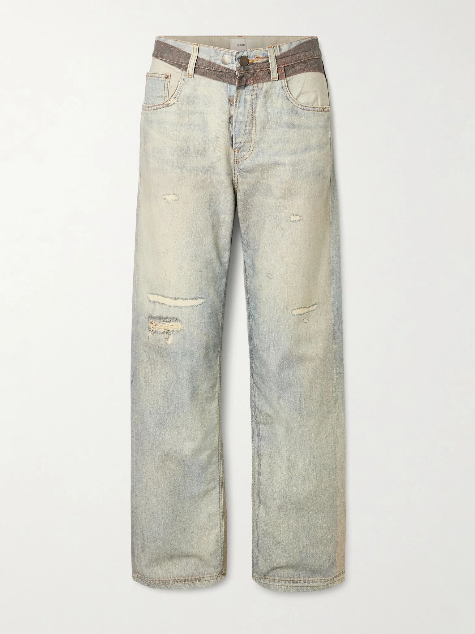 Bonnie distressed mid-rise jeans Light denim - 1
