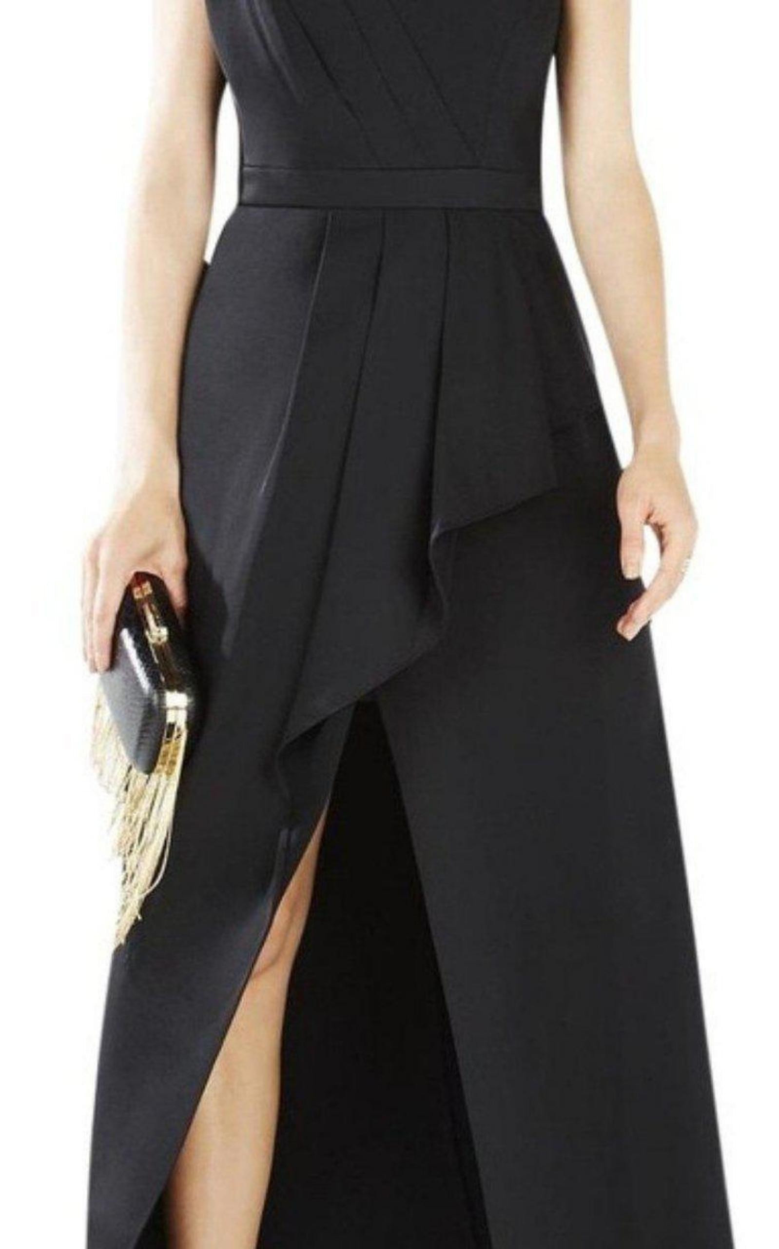 BCBGMAXAZRIA - Kristine One-Shoulder Peplum Gown - 4