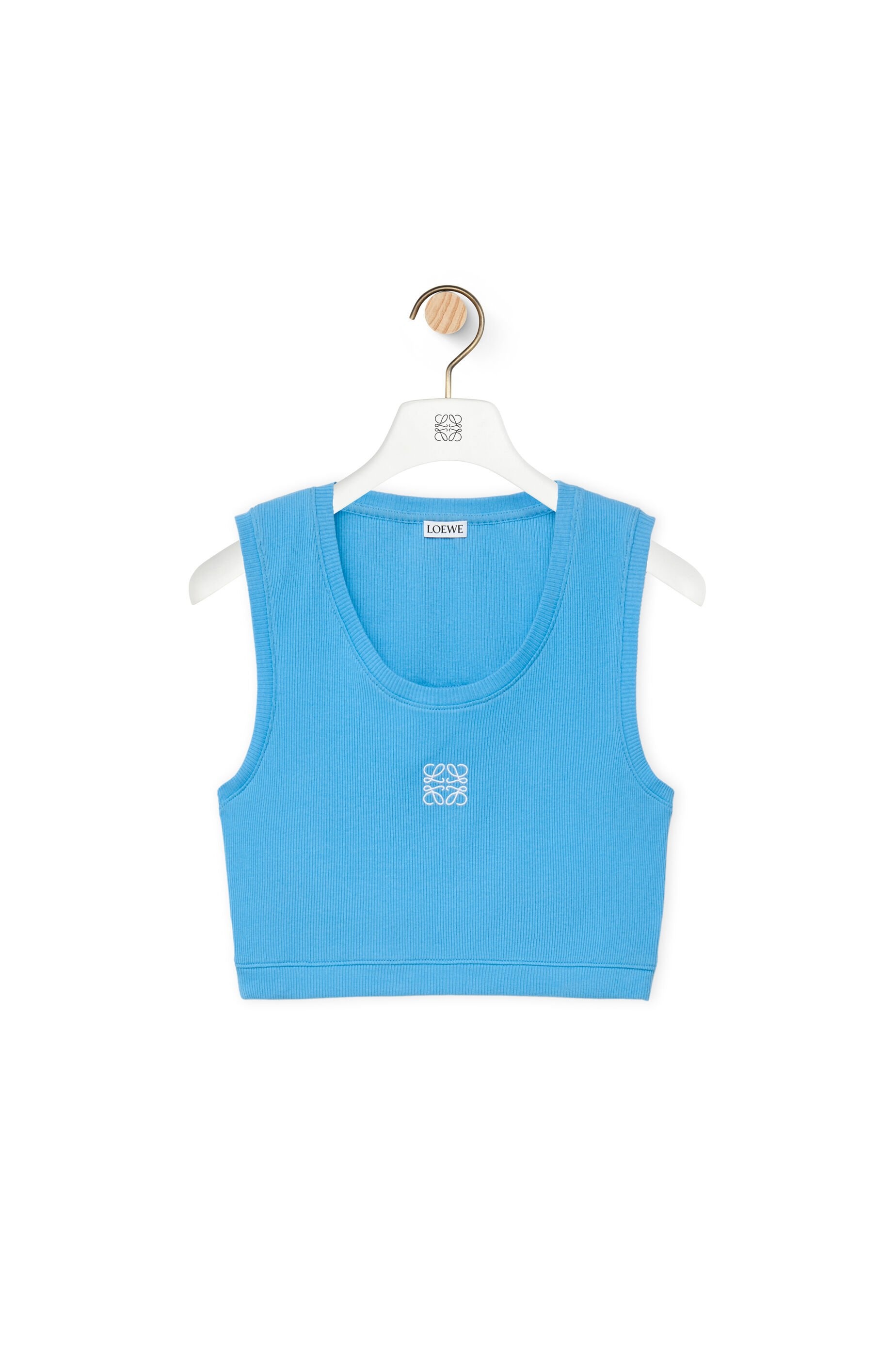 Cropped Anagram tank top in cotton