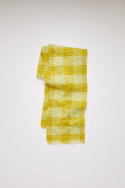 Acne Studios Checked scarf soft yellow/sharp yellow outlook