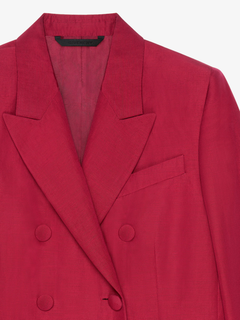 DOUBLE BREASTED JACKET IN LINEN AND SILK 5