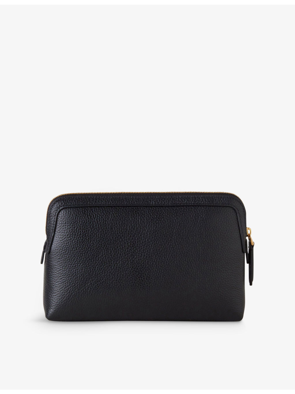 Logo-embossed small grained-leather cosmetic pouch - 3